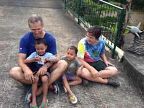 Volunteers spending time with the toddlers at RCH